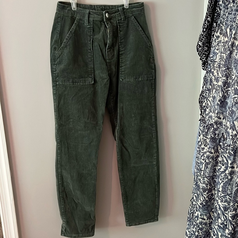 Green corduroy women’s pants